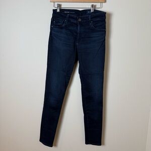 AG Farrah Ankle High-Rise Skinny Jeans 28R Dark Wash